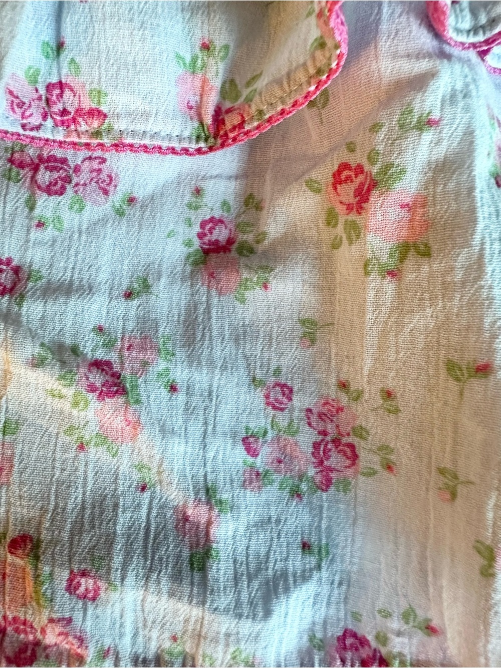 bp Girls White Dress with Pink Floral Print